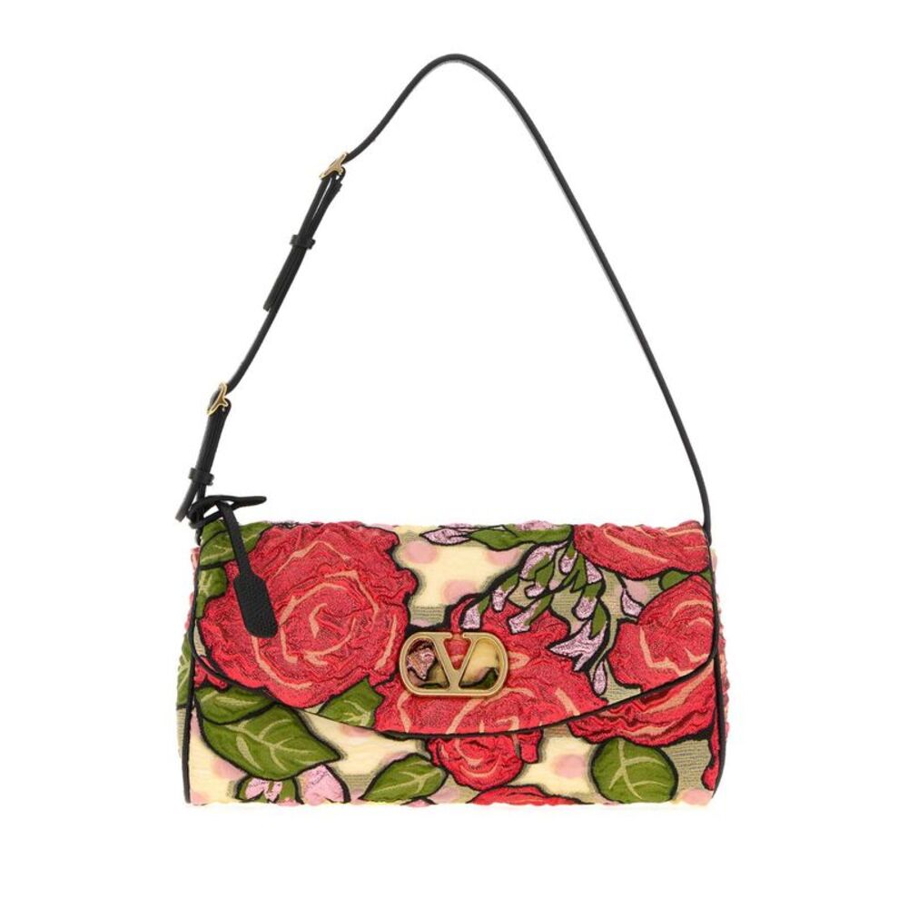 Valentino Garavani Women Embroidered Fabric Devain Shoulder Bag